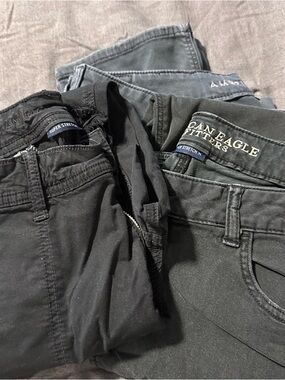 American Eagle Outfitters Charcoal BlackBlue Super Stretch Jeans x3